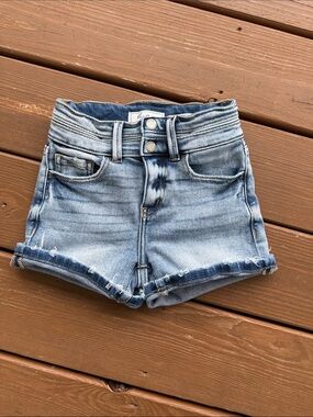 KanCan High Rise Dark Blue Denim Shorts